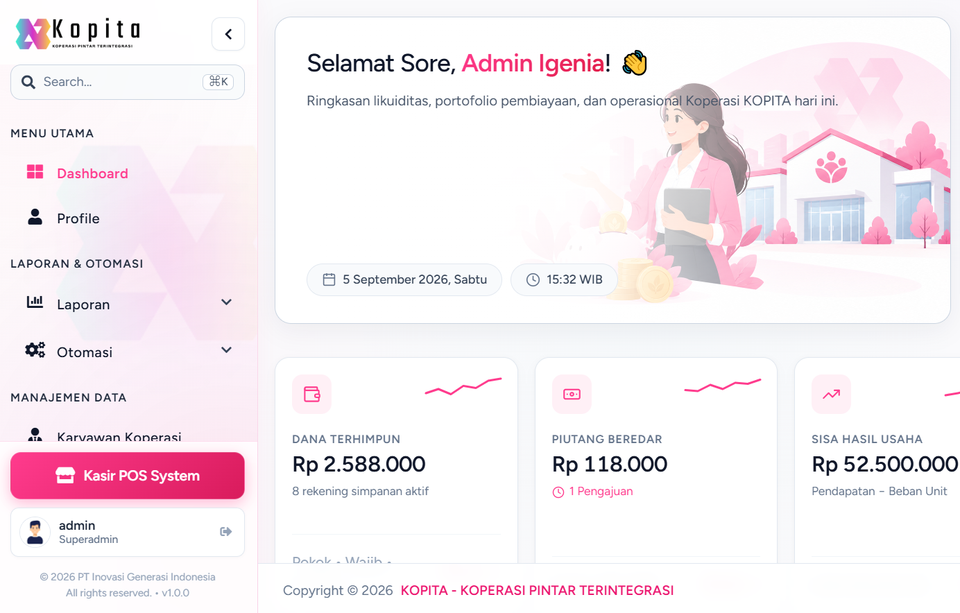 Web Dashboard KOPITA